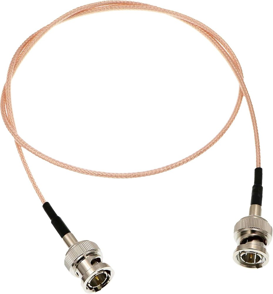 24'' Coax Cable BNC Right Angle BNC for Blackmagic HyperDeck Shuttle BMCC BMPC
