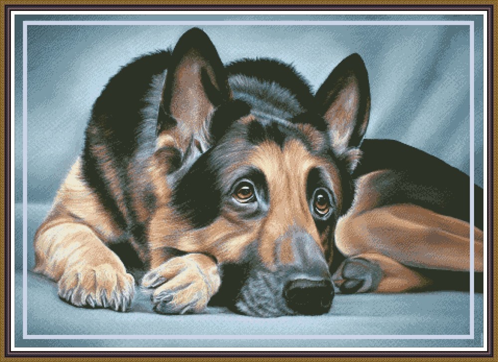 German Shepherd 26 Chart Counted Cross Stitch Pattern Needlework