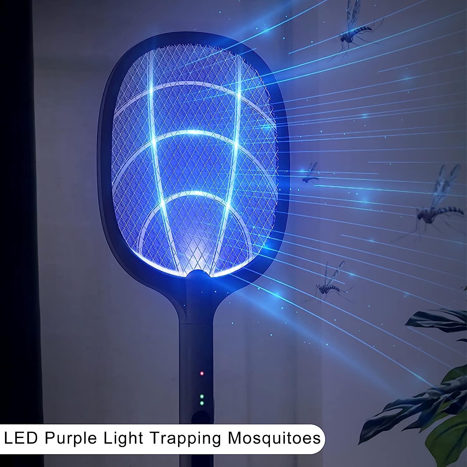 2-in-1 Electronic Mosquito Fly Bug Swatter Insect Killer Zapper Light Trap Lamp