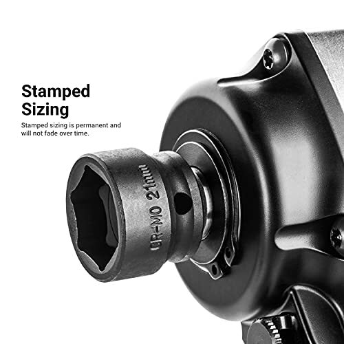 1 In. Stubby Impact Socket 3/8 In. Drive 6 Point SAE