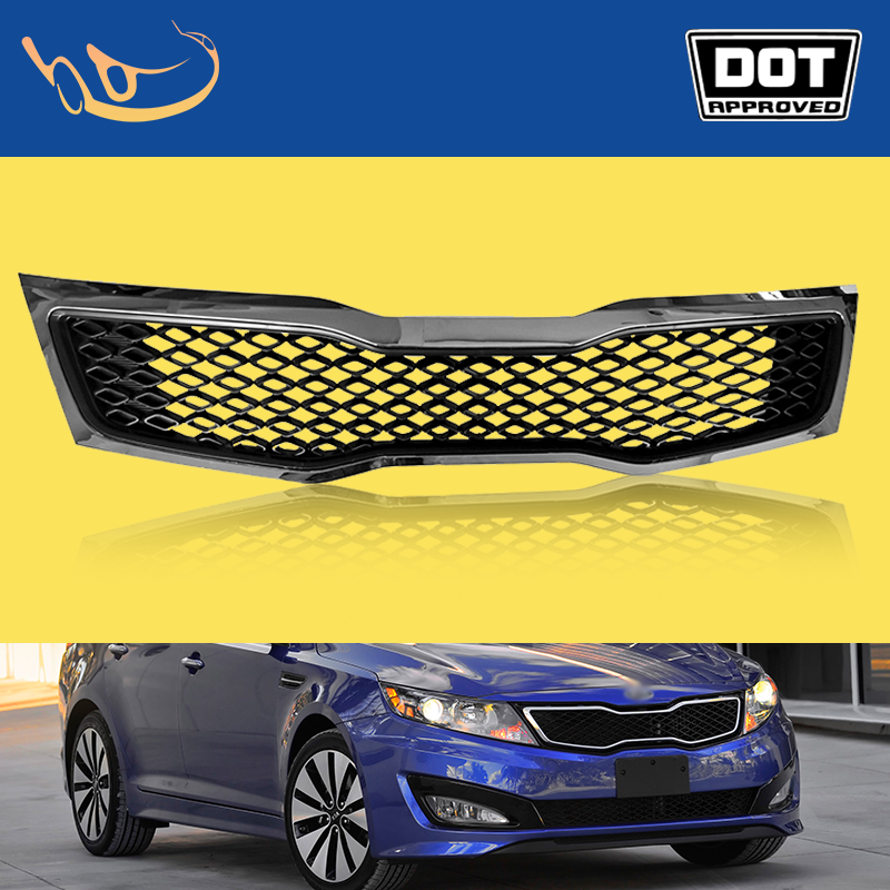Front Upper Bumper Grille Chrome Honeycomb Grill For 2011-2012 2013 Kia Optima