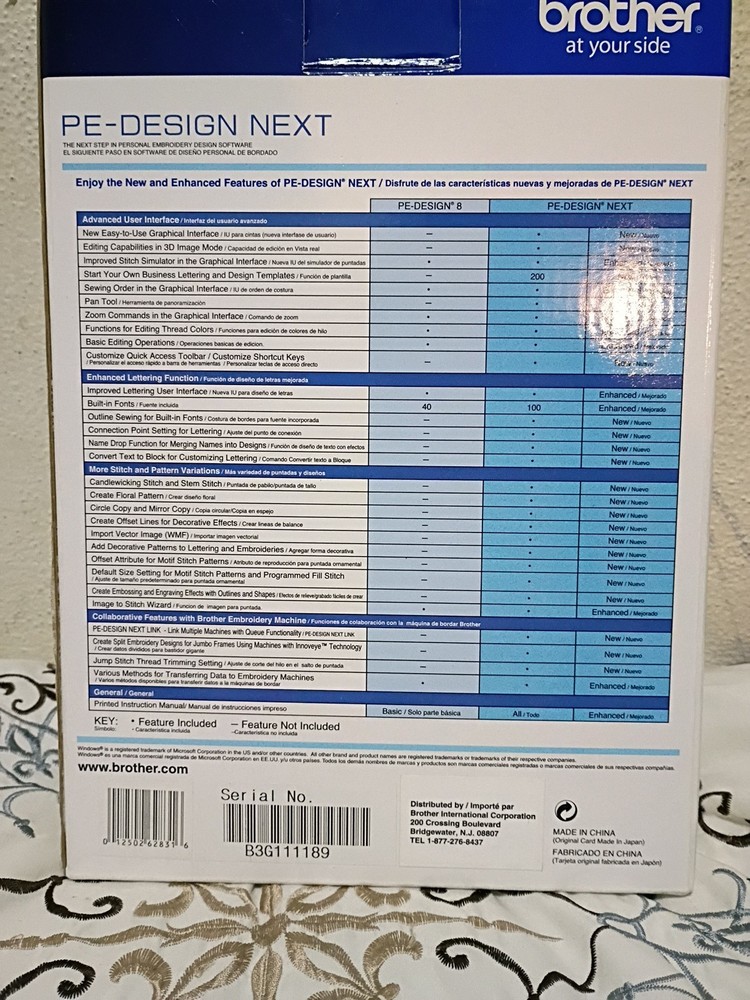Brother PE-Design Next Embroidery Software – Full Version – Brand New Open Box