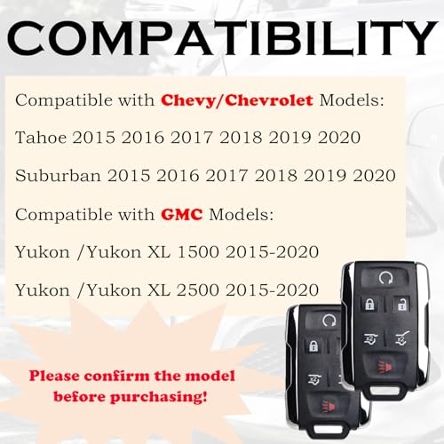 Keyless Entry Remote Start Control Key Fob Replacement Fits for Chevy Tahoe