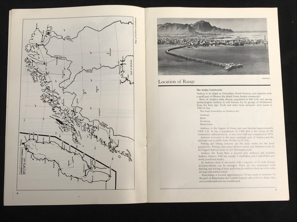 ANDOYA ROCKET RANGE NORWAY- SPACE ACTIVITY DIVISION 1971