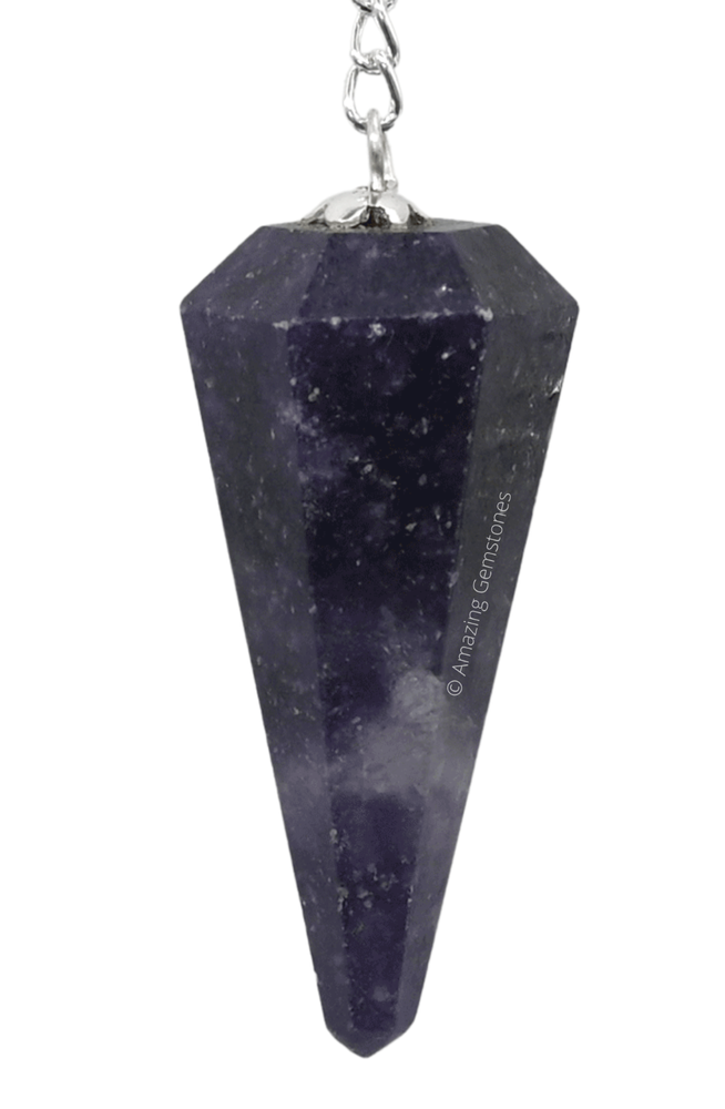 Lepidolite Dowsing Crystal Pendulum