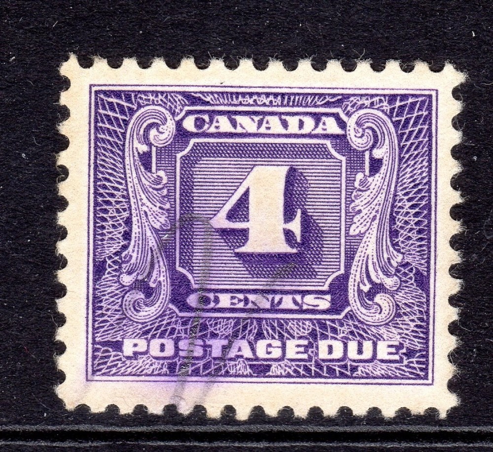 Canada Scott #J 8 VF Used 1930 4 Cent Postage Due