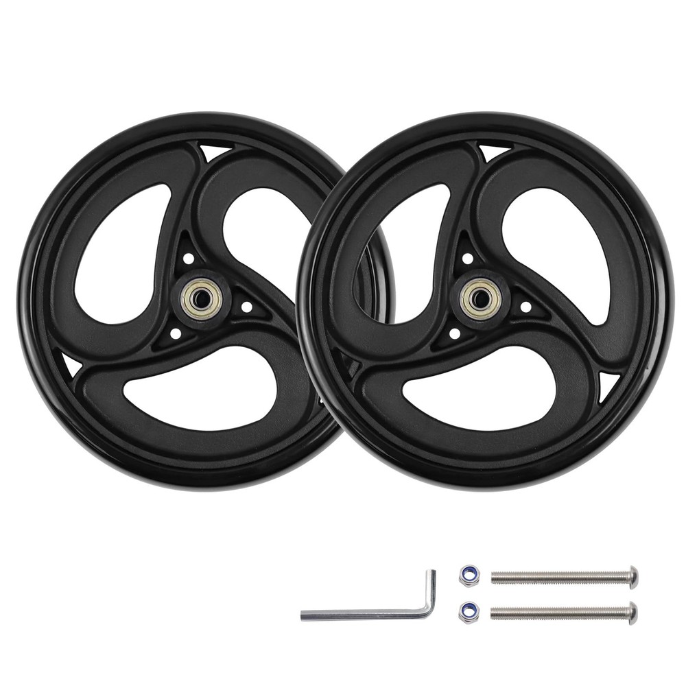 Wealrit 2 Pcs Solid 8 Inch Replacement Wheels for Wheelchairs, Walker, Drive ...