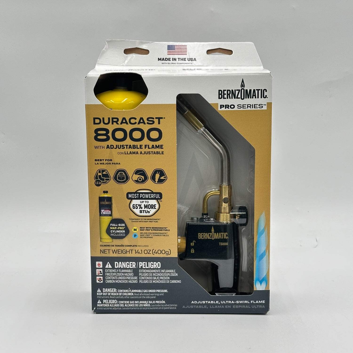 New Bernzomatic DURACAST 8000 Propane / MAP-Pro Soldering Torch Kit