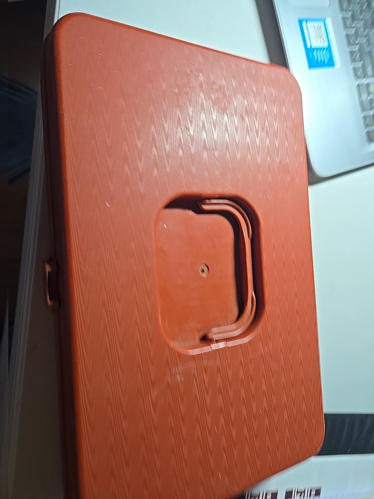 Wilson Wil-hold 13x8x2.5 Plastic Sewing Box Bobbin Thread Caddy - Rust Orange
