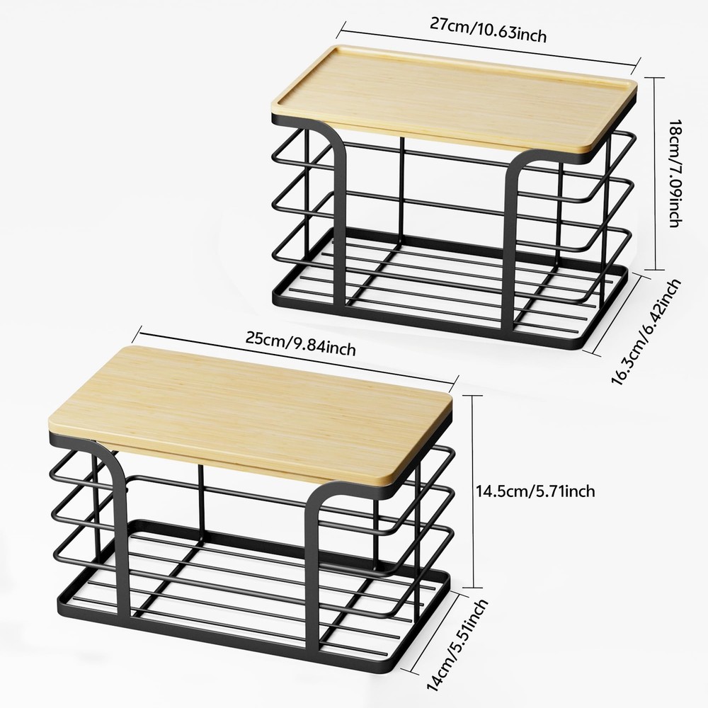 2 Pack Stackable Storage for Kitchen Laundry Pantry Organizers,Trash Bag Hold...