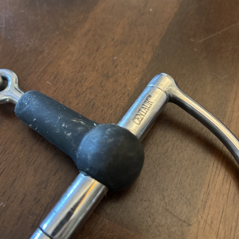 Centaur D Ring Rubber Snaffle 5” Riding Bit