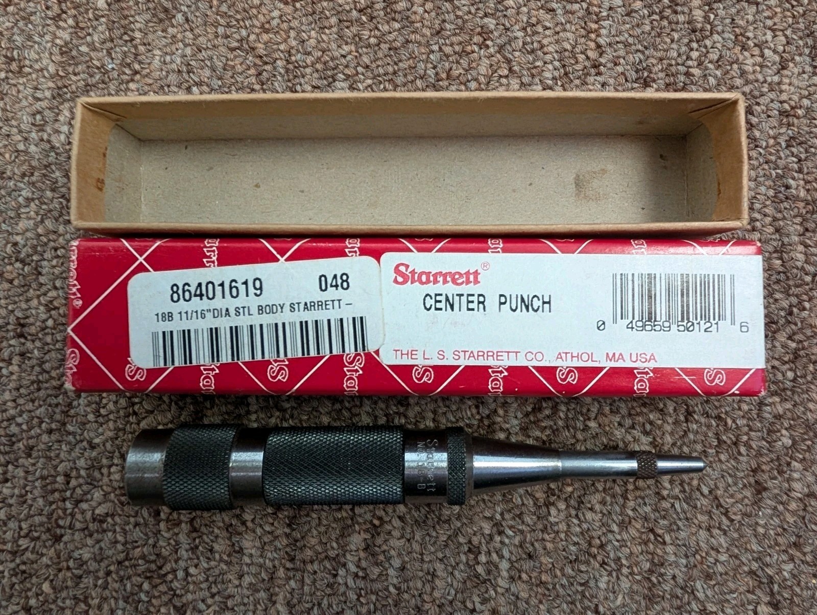 Vintage L.S Starrett No. 18-B #18B  Automatic Center Punch