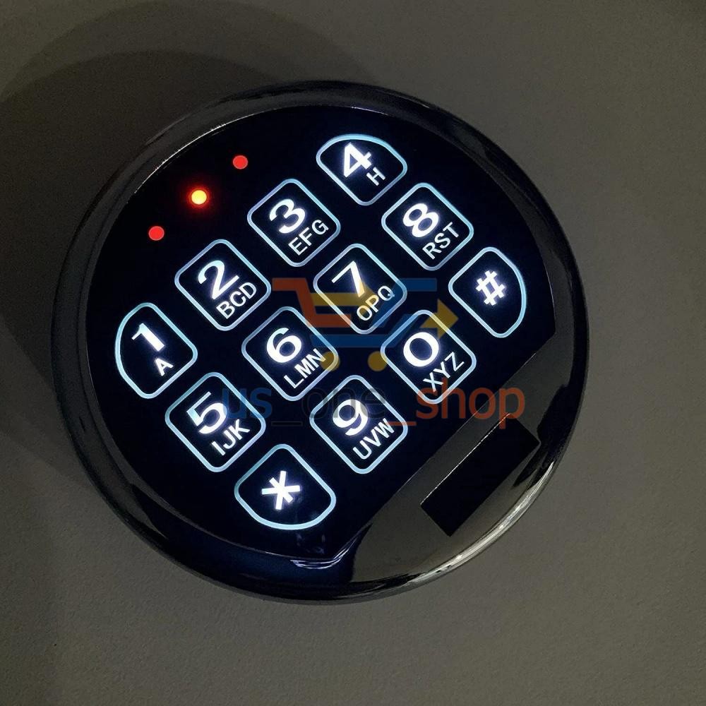 Electronic Safe Lock LED Keypad Chrome Gun Safe Lock Replacement With Swing Bolt