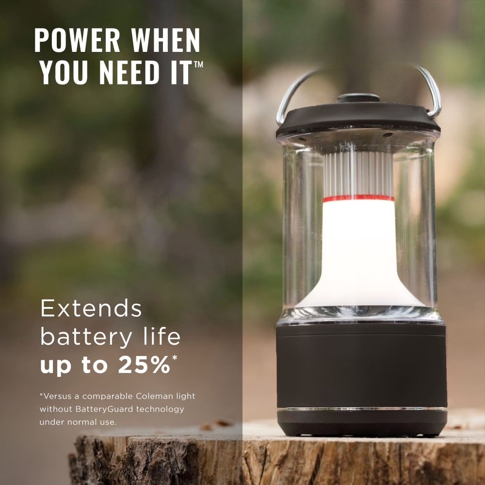 800 Lumens LED Lantern with BatteryGuard, Black