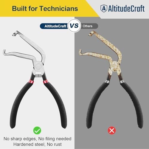 60° Angled Electrical Disconnect Pliers - Auto Connector Release Tool for Fuel L