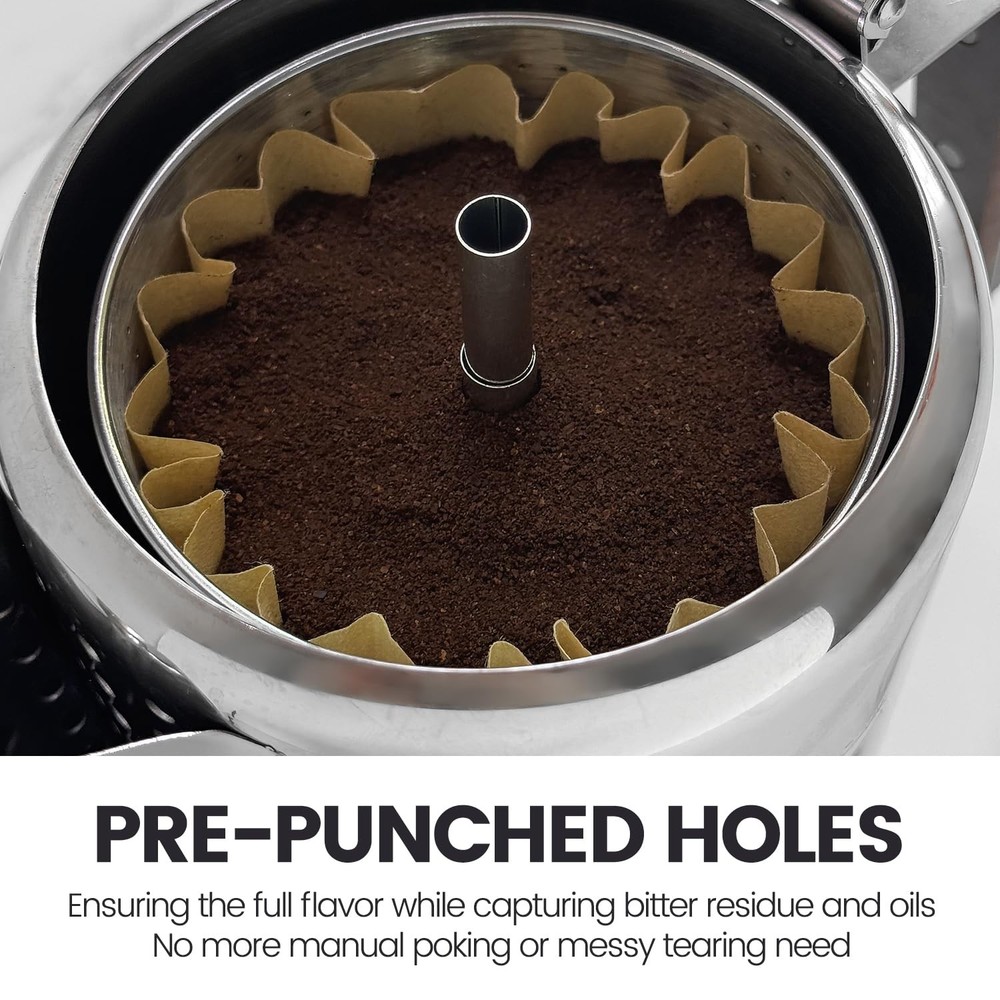 MIMORE Coffee Filters - 150 PCS Percolator for Large