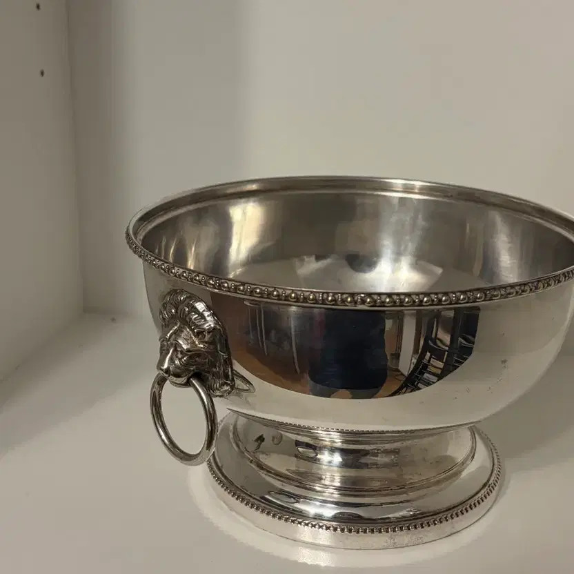 Vintage Silver Lion Head Bowl (England)