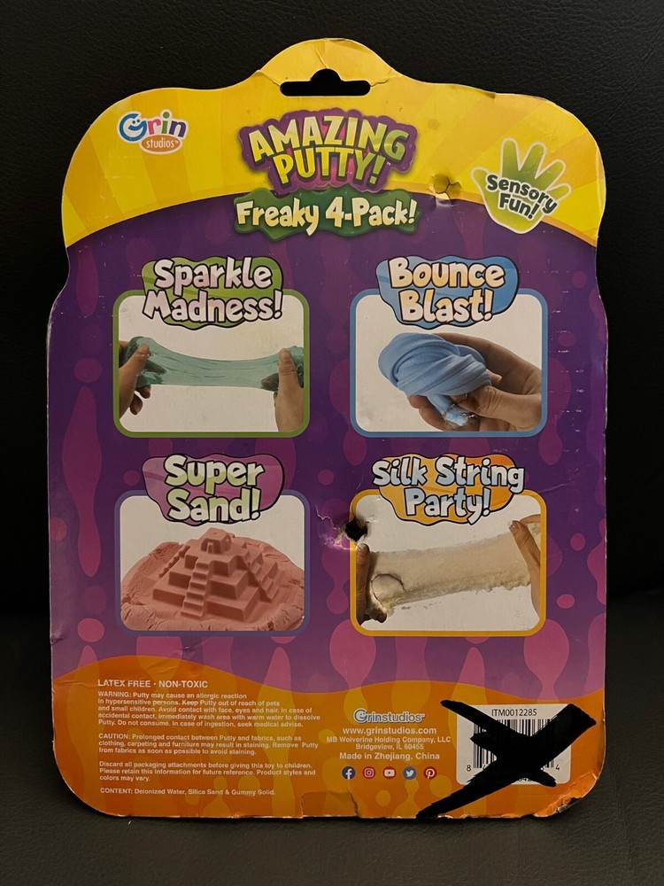 Grin Studios Amazing Putty Freaky 4-pack Sensory Fun New