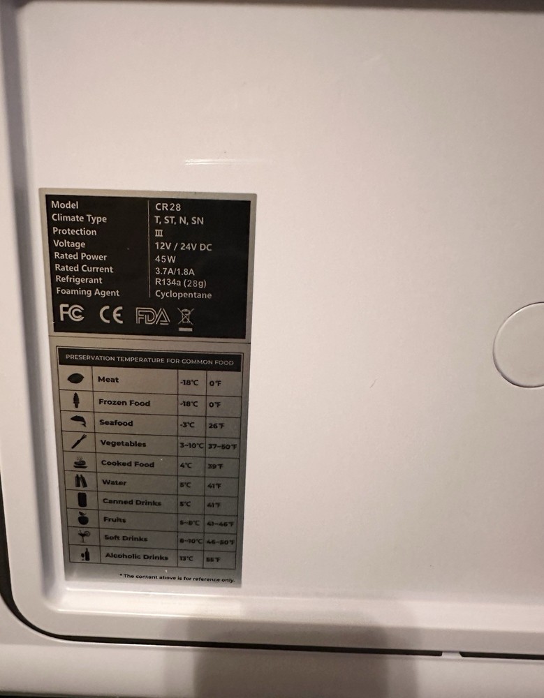 BougeRV CR28 Portable Refrigerator / Freezer 12DC