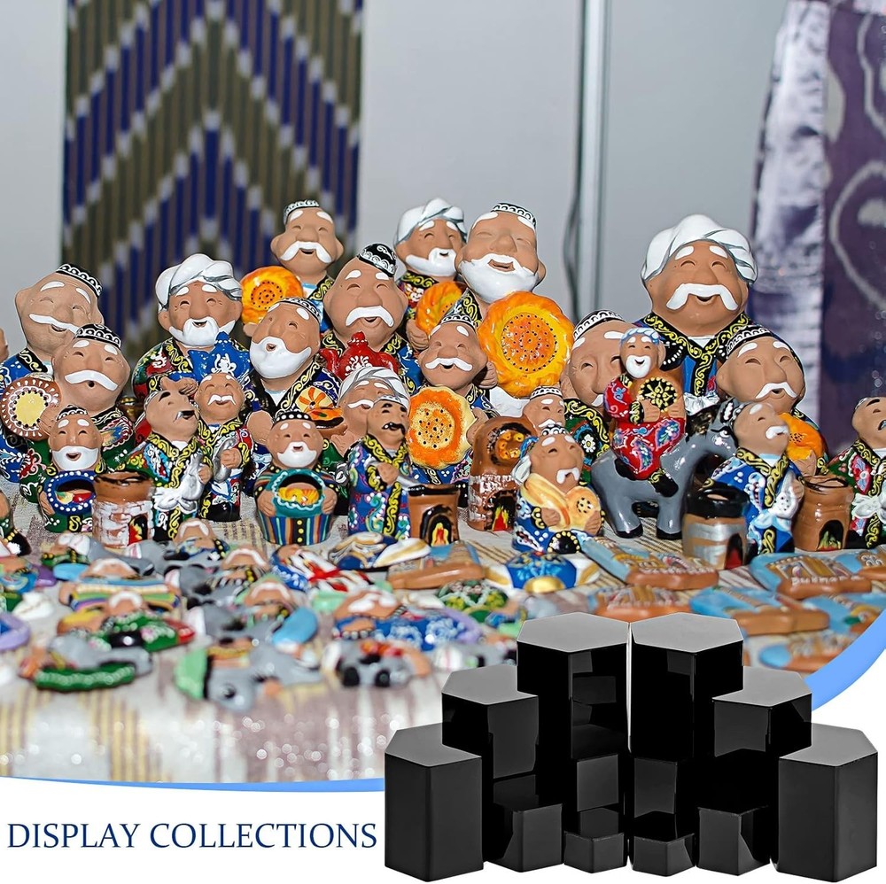 Hexagonal Jewelry Display Risers Hexagonal Market Display Risers Stands Acryl...