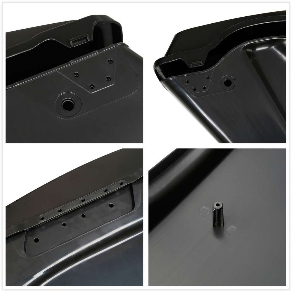 5" Stretched Hard Saddle Bags & Conversion Bracket Fit For Harley Softail 84-17