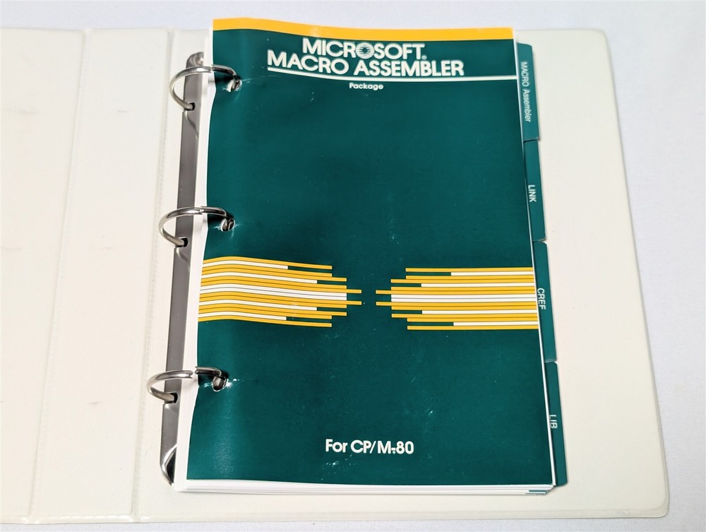 Microsoft Macro Assembler Package User Manual for CP/M-80 - RARE!