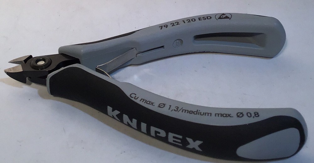 Knipex 79-22-120-ESD ESD Precision Electronics Diagonal Cutters Mini-Head - Mult