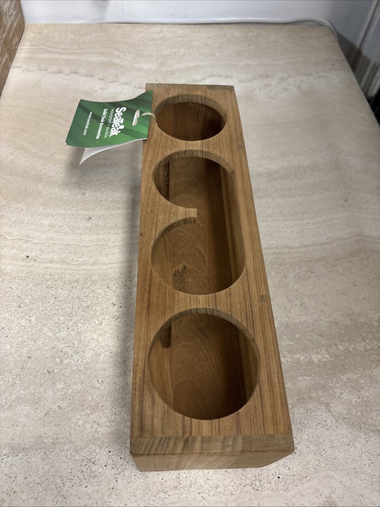 SeaTeak 62632 Drink Rack Four - Solid Teak
