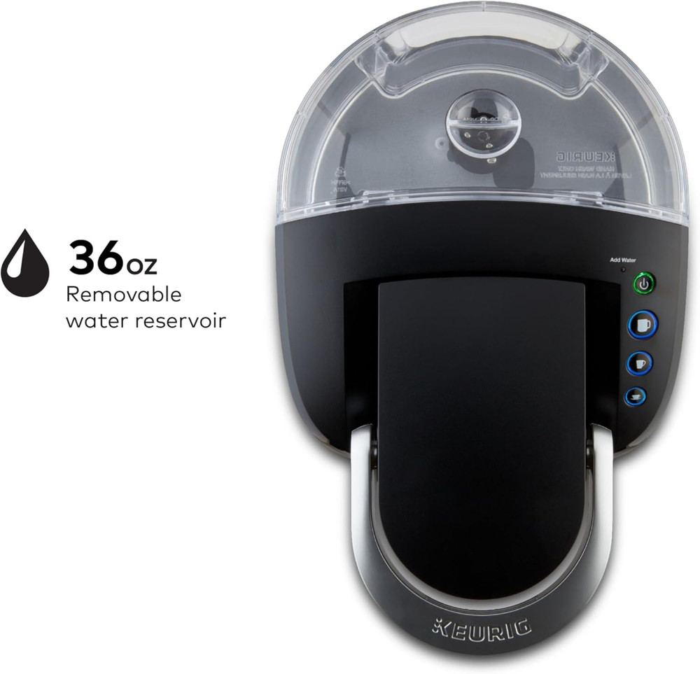 K-Compact Single-Serve K-Cup Pod Coffee Maker, with 3 Brew Sizes, Smart Start Fe
