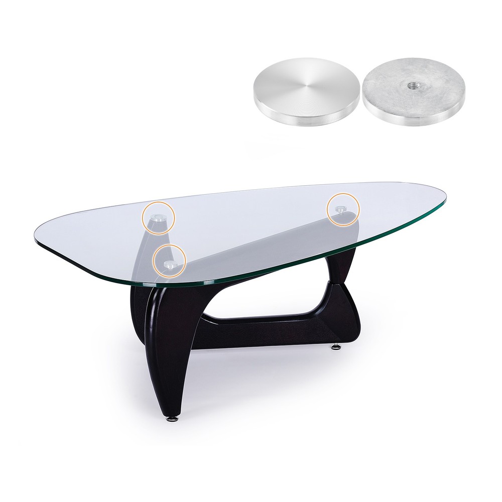 M8 Thread 60mm Diameter Round Shape Aluminum Disc Hardware 2pcs, Silver