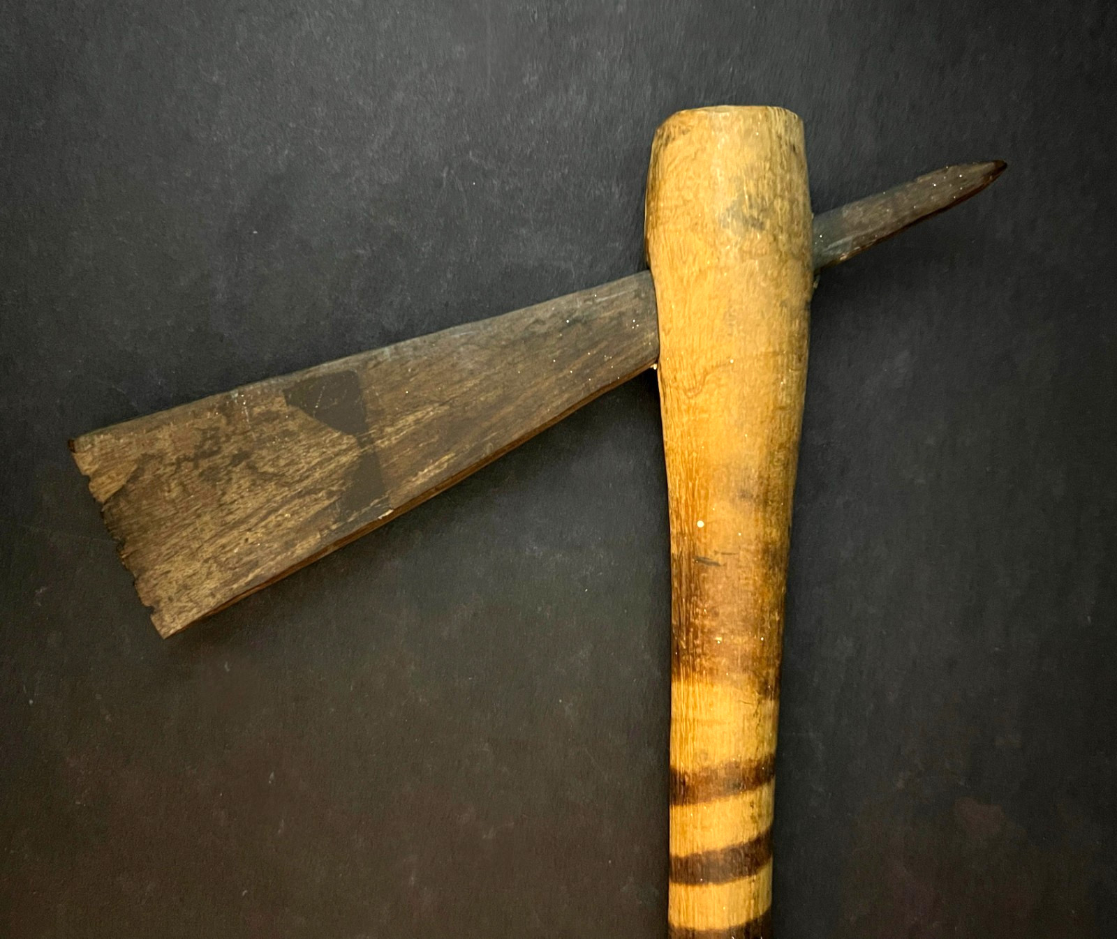 SPIKED WAR CLUB-TOMAHAWK Authentic Native American Antique Hand Carved