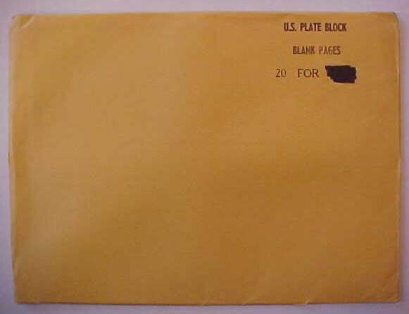 Minkus Plate Block Blank Supplement Pages -- New Old Stock