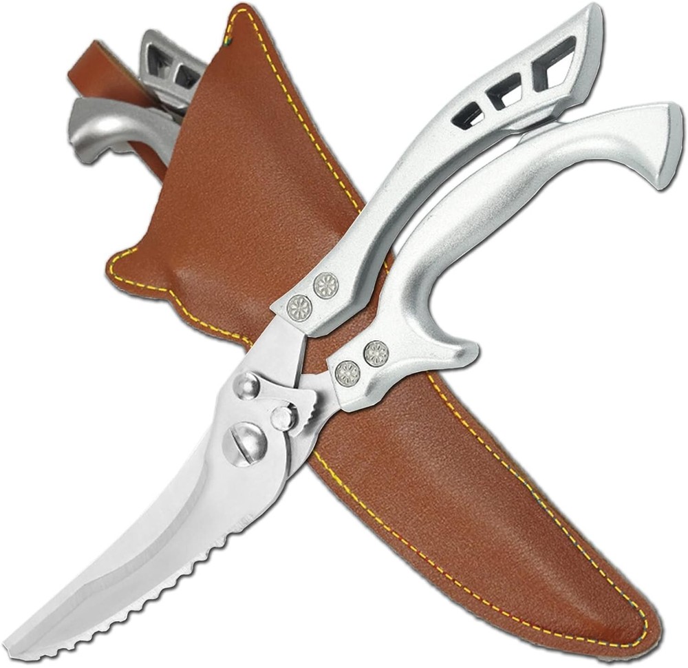 Rust-Proof Professional Kitchen Scissors - Ideal for Poultry, Fish, Vegetables
