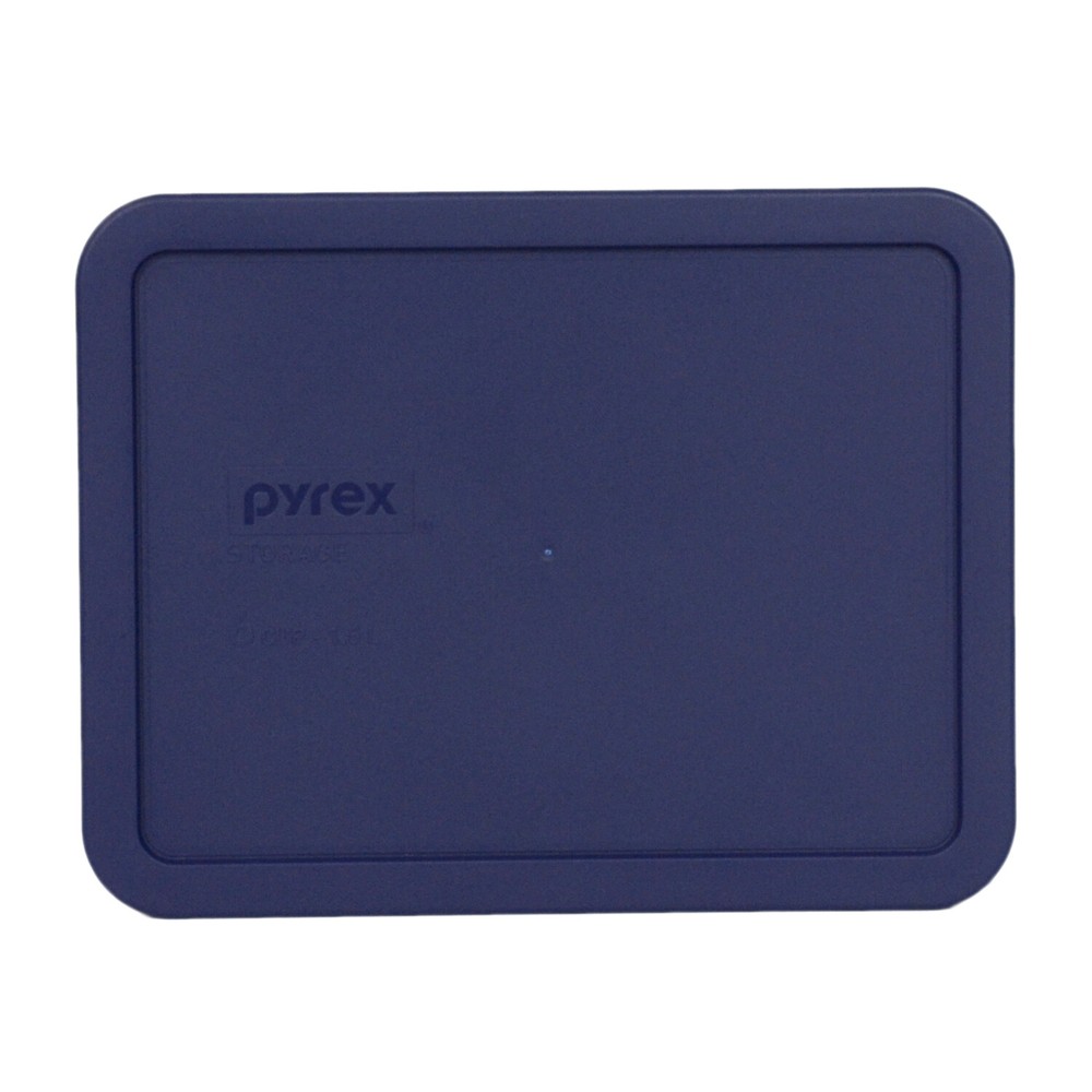 Pyrex 7211-PC Blue Rectangle Plastic Food Storage Replacement Lid (3-Pack)