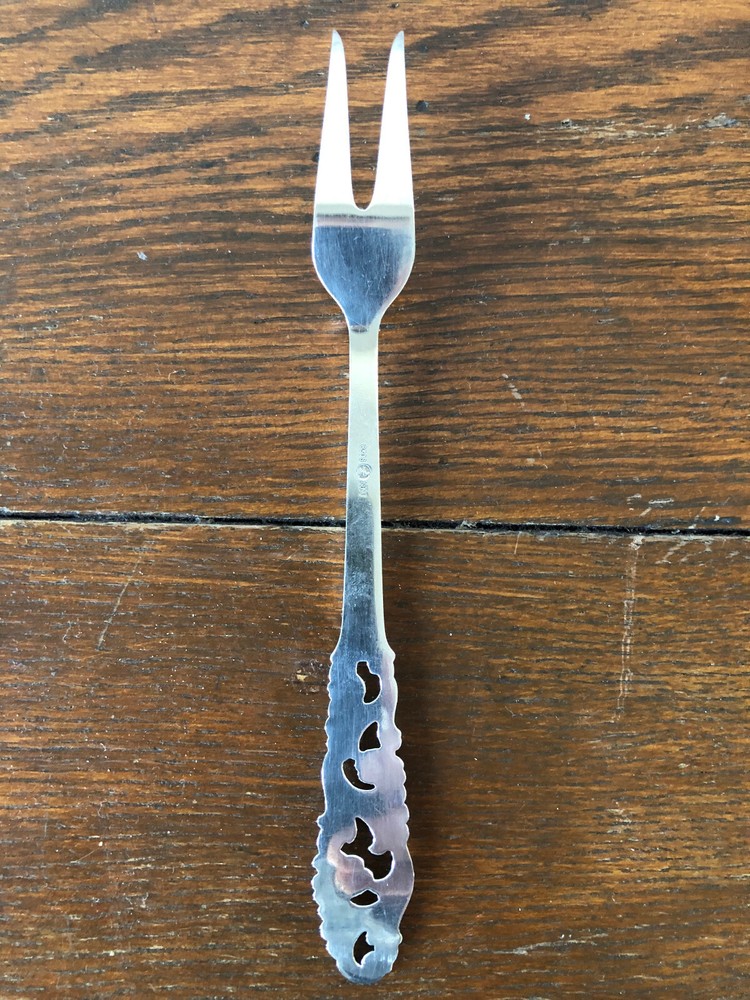 Norwegian 830s Silver Serving Fork by Brodrene Mylius "Tele" Pattern