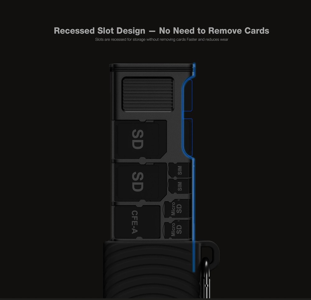 Leofoto LCR-01 Flash Transfer Card Case Quad-Card Reader w CFexpress Type A/B&SD