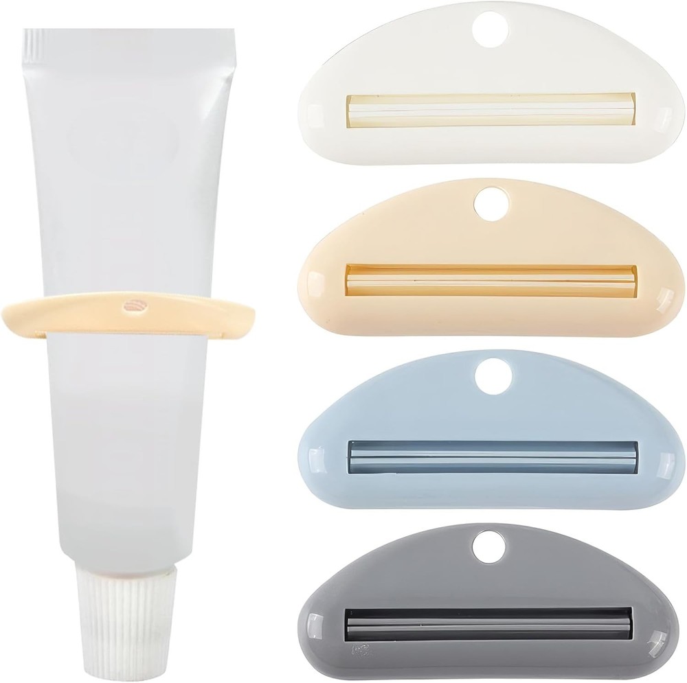 4PCS Toothpaste Squeezer,Toothpaste Dispenser,Plastic Toothpaste Tube Squeezer,H