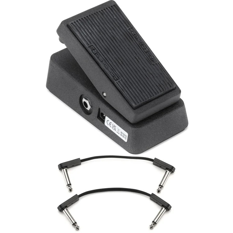 Dunlop Mini 535Q Auto-Return Wah Pedal with EBS Patch Cables