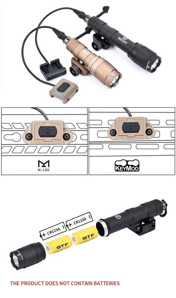 HuntingTactical M300 M600 Flashlight ModButton Remote Switch Airsoft Torch Light