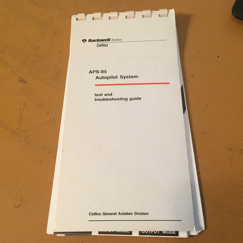 Collins APS-85  Autopilot Test & Troubleshoot Guide Handbook