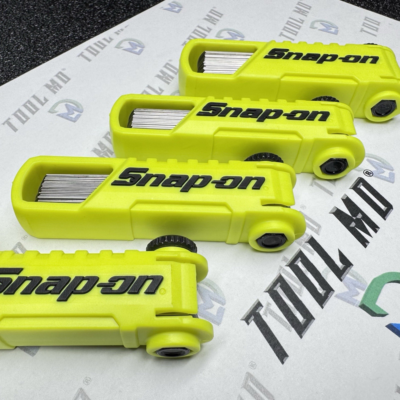 Snap-on Tools USA NEW HI VIZ 4pc Offset 45° & Straight Feeler Gauge Blade Sets