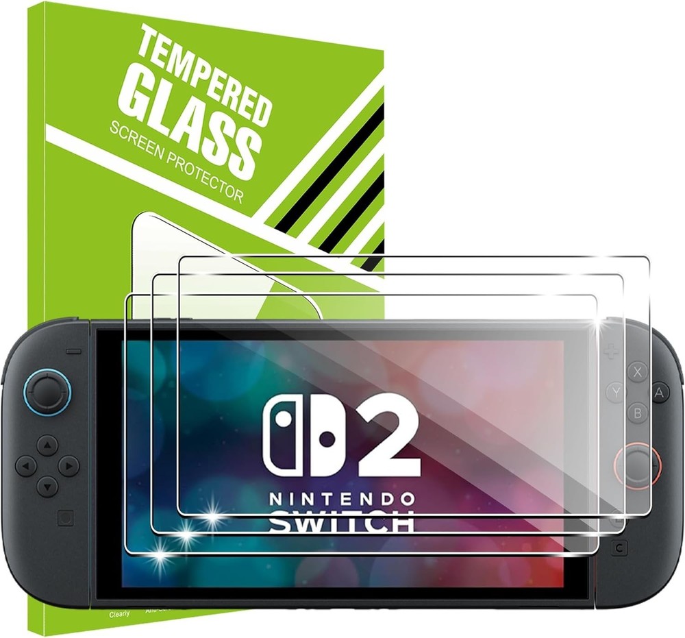 Anti-Scratch & Dust Resistant 3-Pack Tempered Glass for NS Switch 2 Screens