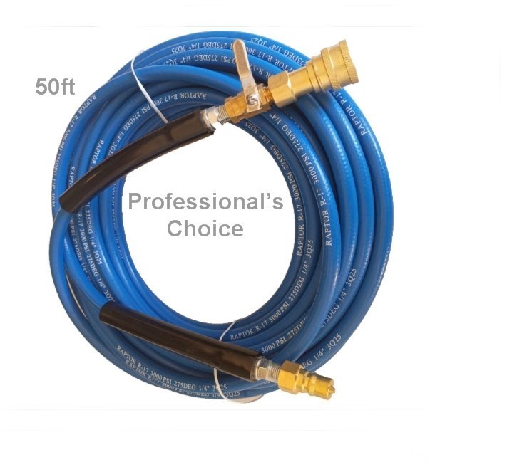 Carpet Cleaning Quality Solution Hose 50ft  W/QD SV