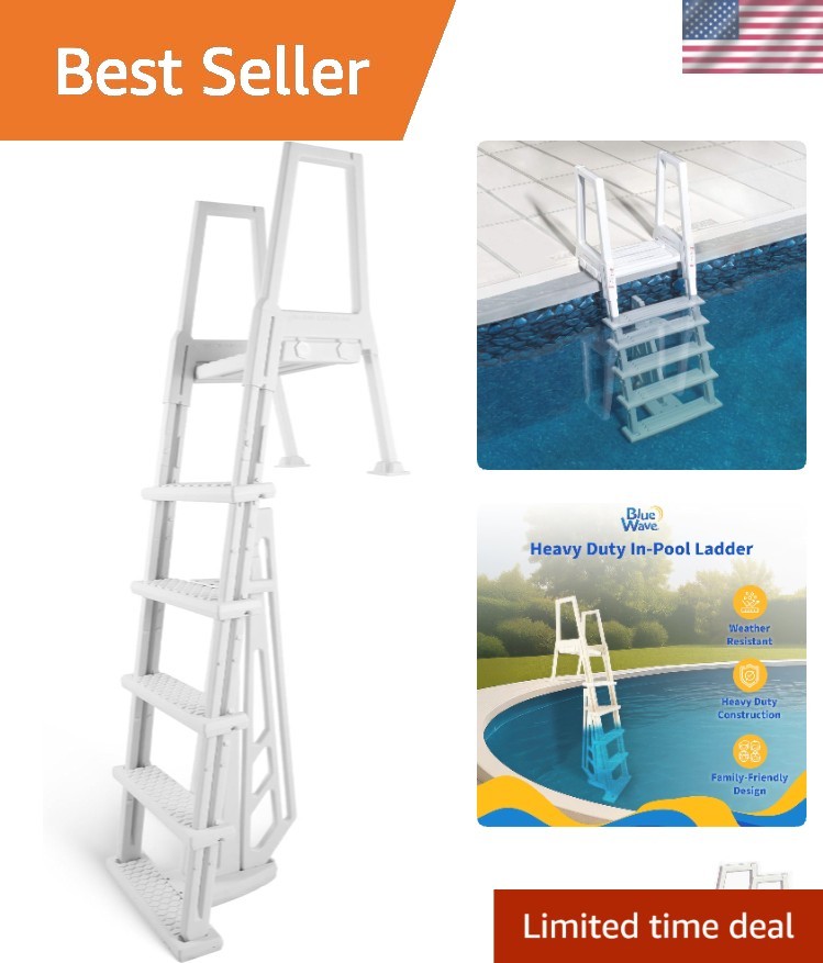 NE1175 Heavy Duty In-Pool Ladder - White