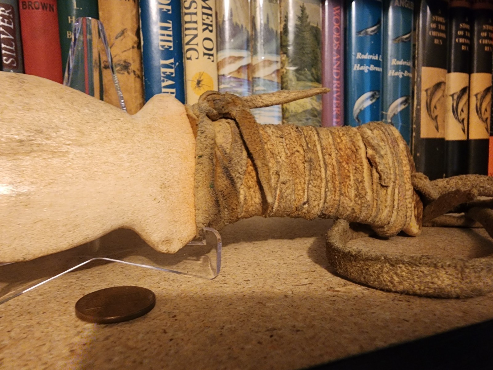 Early 20th Cent. Alaska Inuit Snow Cutting Knife Authentic Carved Blade