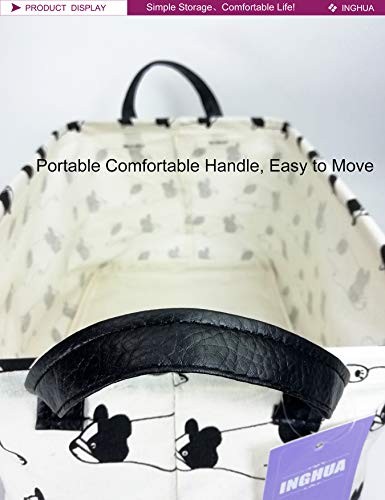 Rectangular Storage Basket Fabric Organizer Bin for Rec Bulldog