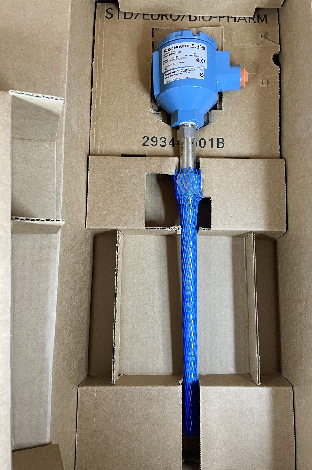 Rosemount 214C RTD Temperature Sensor 214CRTSMB1S4E0117SLXAXW