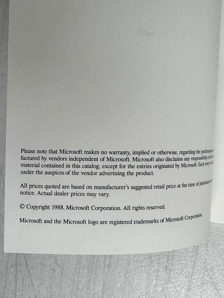 1988 Microsoft Windows Shopping Catalog Pack w/ Letter Envelope Vintage PC