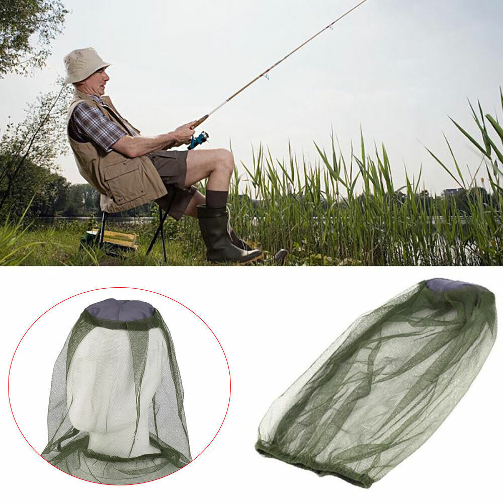 1/3Pack Mosquito Head Face Net Hat Sun Bee Insect Bug Protection Hidden Mesh Cap