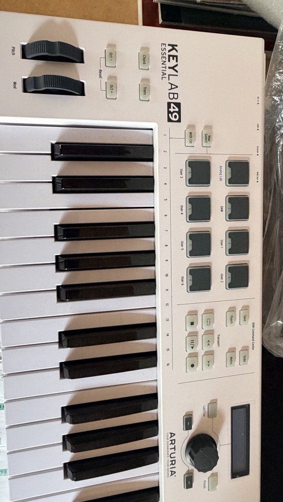 Arturia KeyLab 49 Essential 49 Key MIDI Controller Keyboard White